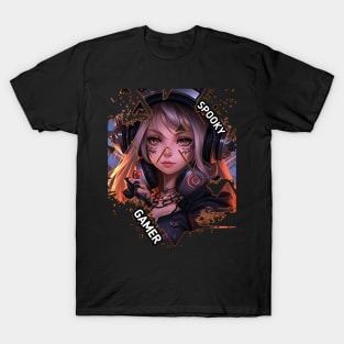 Halloween Gamer Witch Girl T-Shirt